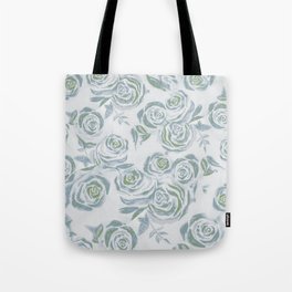 Dreamy Greens Rose Pattern Tote Bag