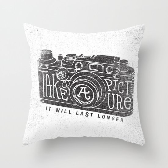 TAKE A PICTURE Throw Pillow