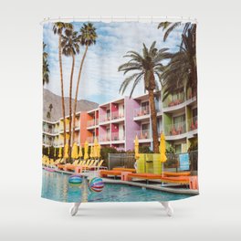 Palm Springs Pool Day VII Shower Curtain