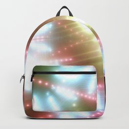 abstract shiny neon background with beams and stars. illustration digital. Backpack