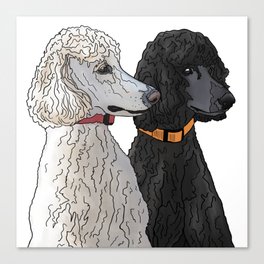 Pair of Poodles Canvas Print