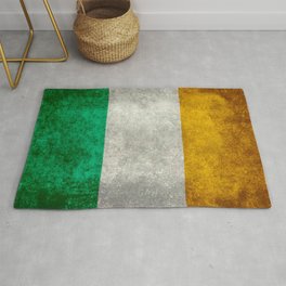 Flag of Ireland, grungy Irish flag Area & Throw Rug