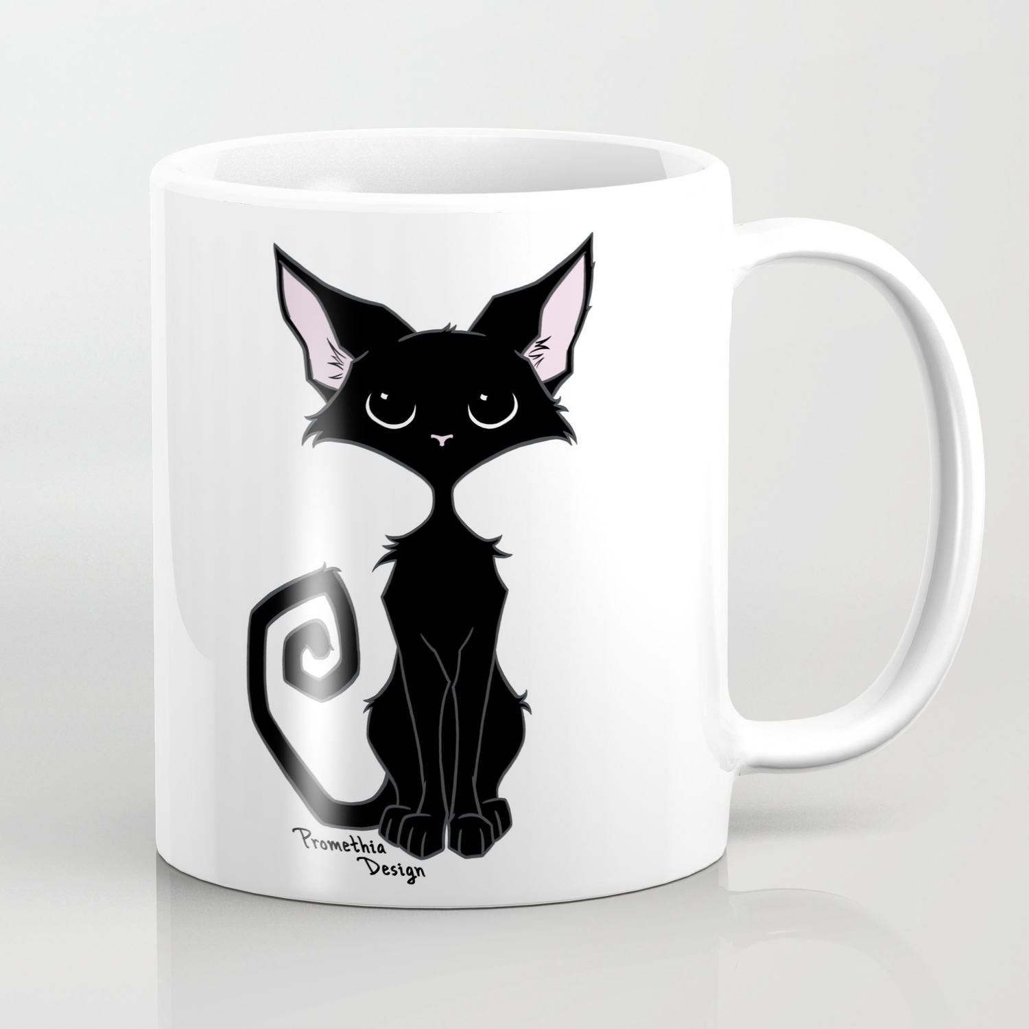 Black Cat Coffee Mug By Promethiadesign Society6