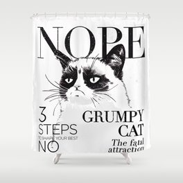 Grumpy the cat Shower Curtain