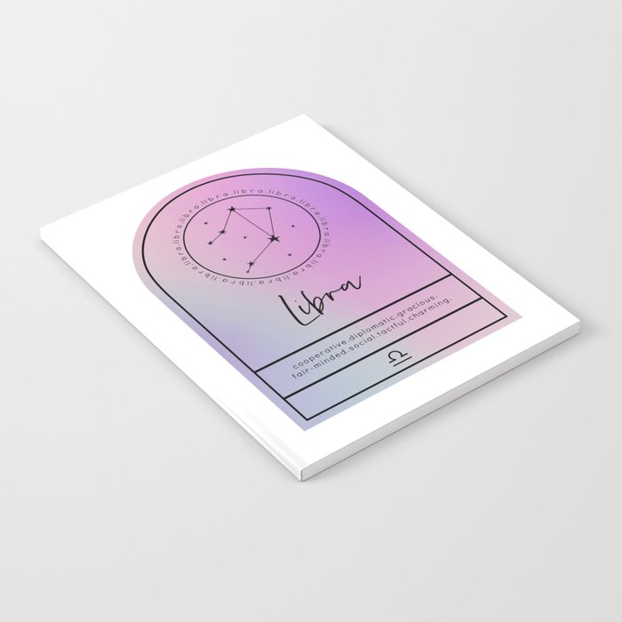 Libra Zodiac | Iridescent Arches Notebook