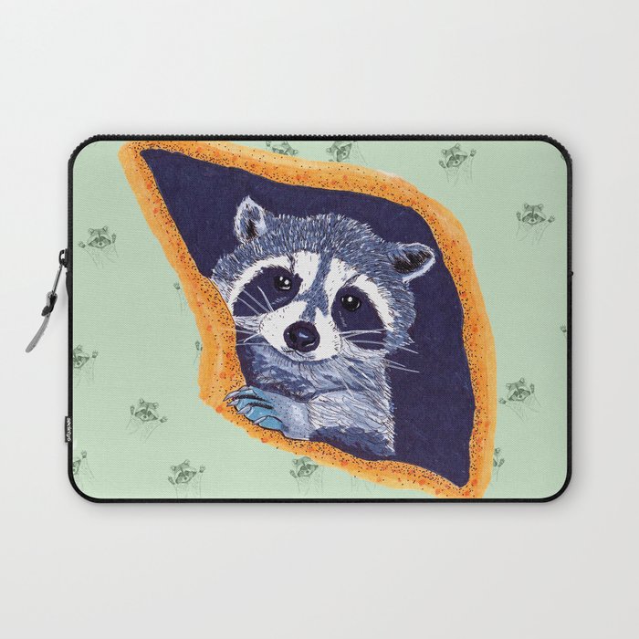 Peeking Raccoon # 2 Pastel Green Pallet Laptop Sleeve