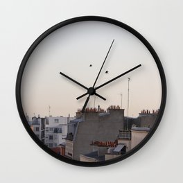 roofs in Paris Wall Clock
