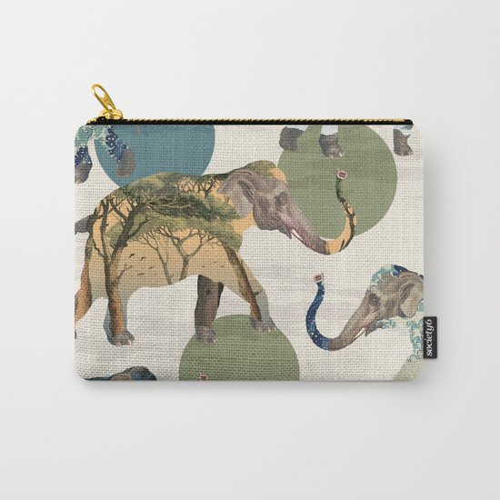 Elephant Polka Carry-All Pouch