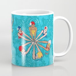 Aqua Girls & Water Swirls Mug