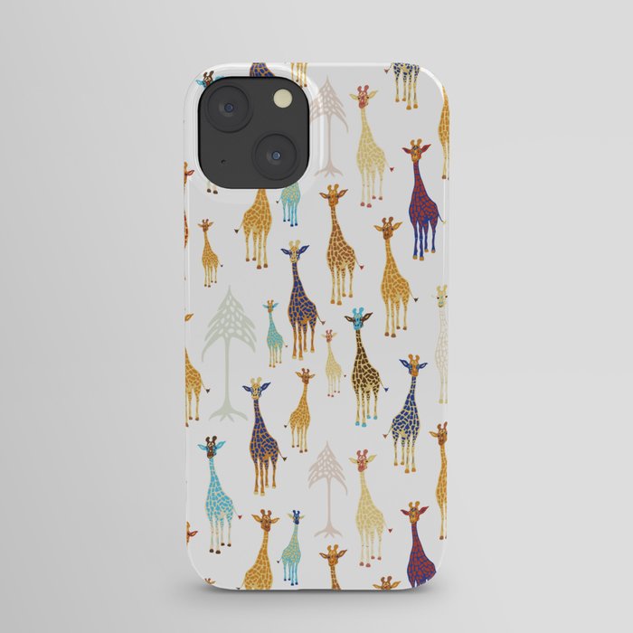 Giraffe of a different Color: white background iPhone Case