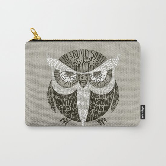 Wise Old Owl Says Carry-All Pouch