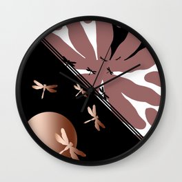 Dragonflies' battle Wall Clock