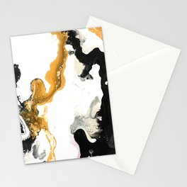 Black white and gold Stationery Cards