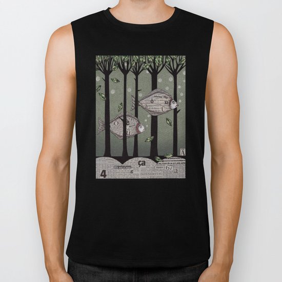 A Fishy Story Biker Tank