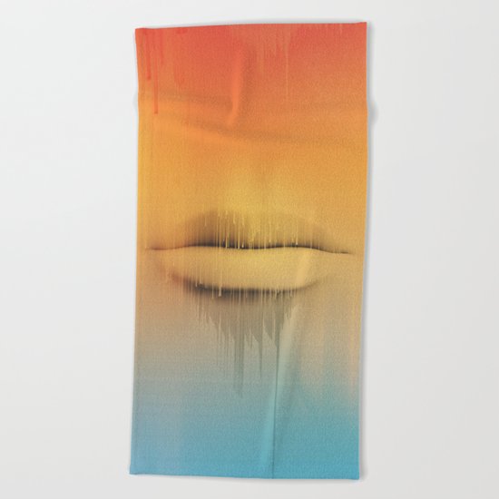 Data Kiss Beach Towel