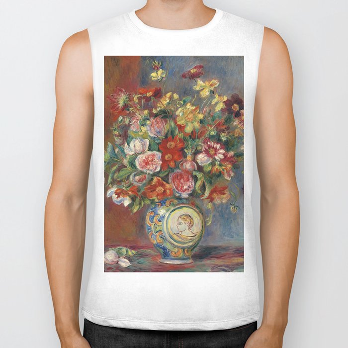 Pierre Auguste Renoir Vase De Fleurs Biker Tank By Alexandraarts