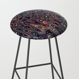 Psychedelic Abstract Pattern Bar Stool