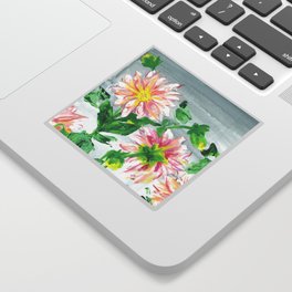 Dahlias for a cloudy day i Sticker