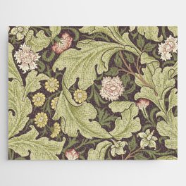 William Morris Leicester Chocolate Olive Floral Jigsaw Puzzle