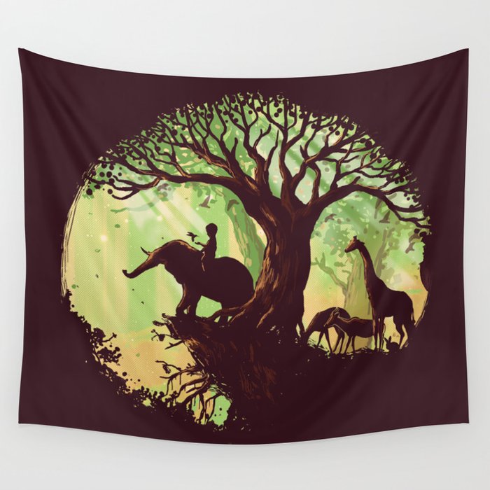 The jungle says hello Wall Tapestry