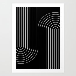 Minimal Line Curvature II Art Print