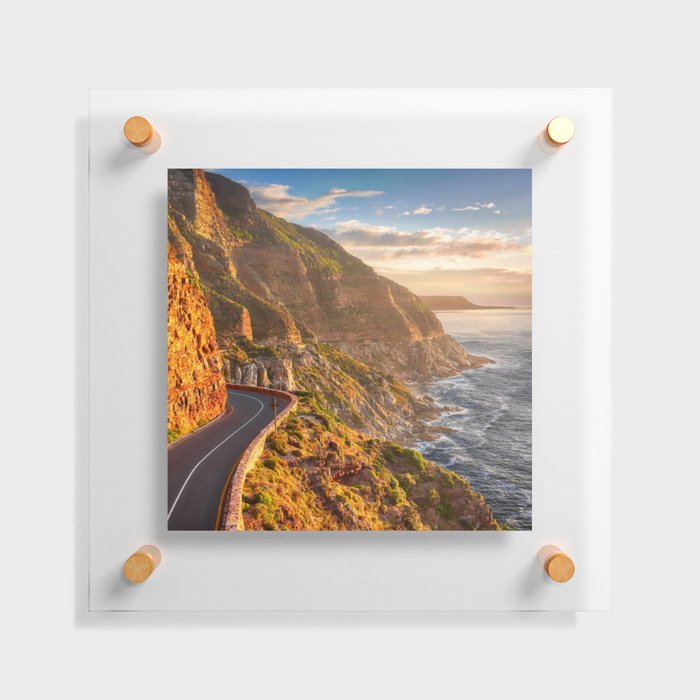 South Africa Photography - Chapman's Peak Drive In The Sunset Floating Acrylic Print