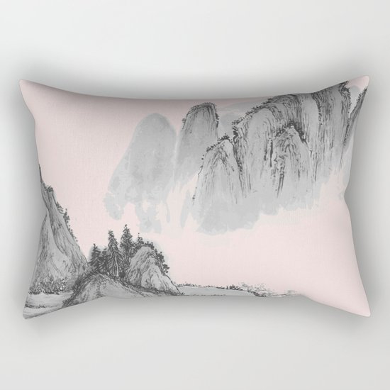 Mist mountain Rectangular Pillow