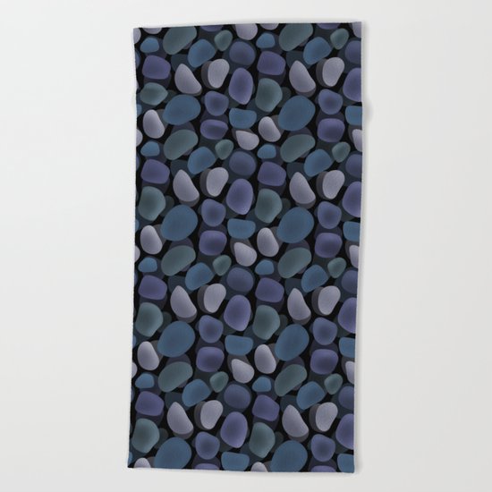 Abstract pattern . Sea stones .1 . Beach Towel