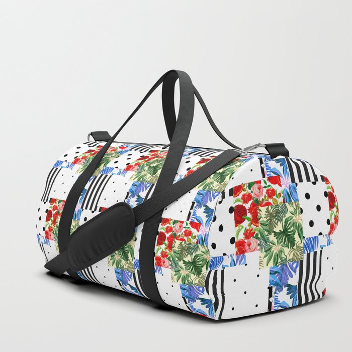 Italian,Sicilian art,patchwork,summer Flowers Duffle Bag