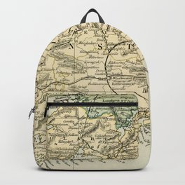 Vintage and Retro Map of Southern Ireland Backpack
