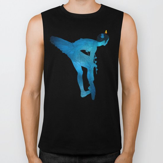 butterfly and ballerina Biker Tank