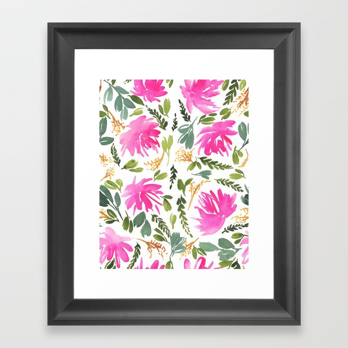 Pink Peonies Framed Art Print