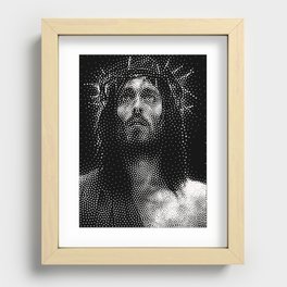 Jesus Dots Recessed Framed Print