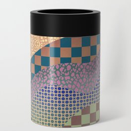 Aboriginal pattern flow collage Can Cooler