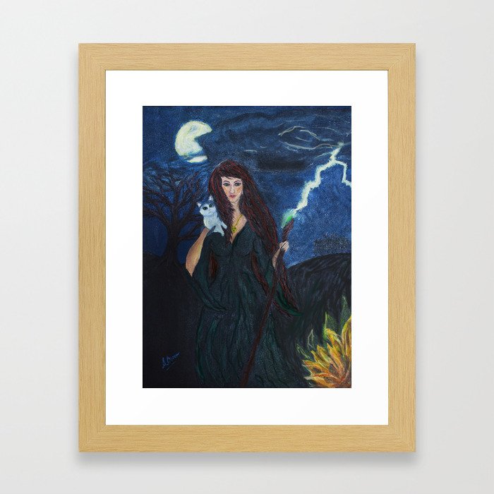 The Green Witch Framed Art Print