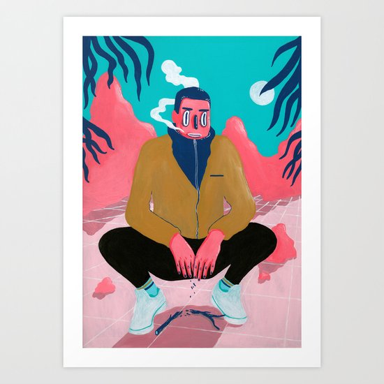 BETWEEN THE MOUNTAINS 3 Art Print
