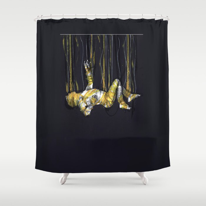 free fall of the lonely man Shower Curtain