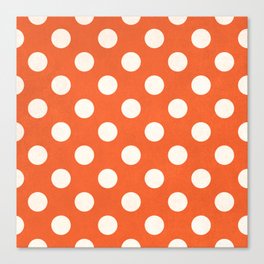 Orange Dotted Print  Canvas Print