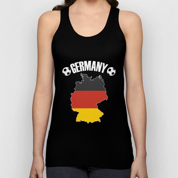 Germany Flag Soccer - German Map Football Tank Top