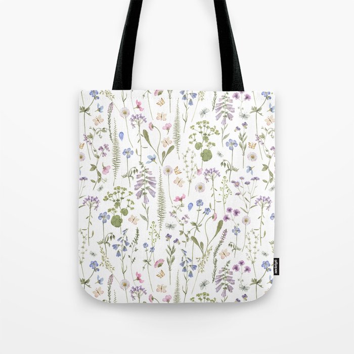 Hygge Summer Wildflowers Meadow Tote Bag
