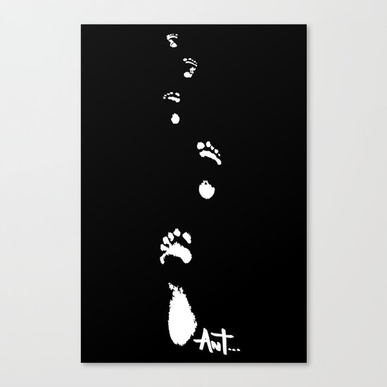 foot prints footprints Canvas Print