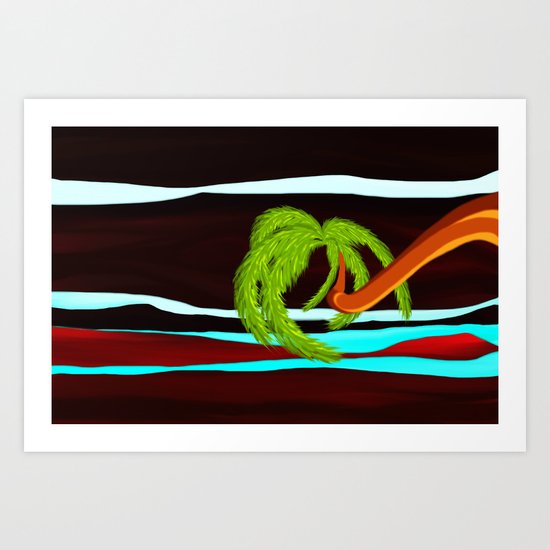 night beach Art Print