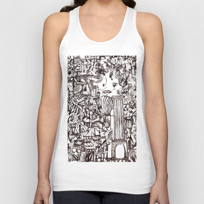 Abstract Black and White Artwork  Tank Top
