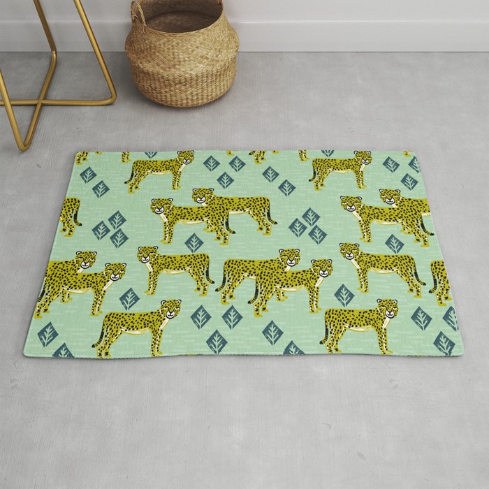 Cheetah Safari Nursery Kids Animal Nature Pattern Print Gifts Rug Cheetah Safari Nursery Kids Animal