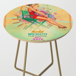 mexican pinup girl Side Table