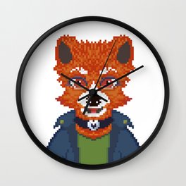 Red Panda Girl Wall Clock