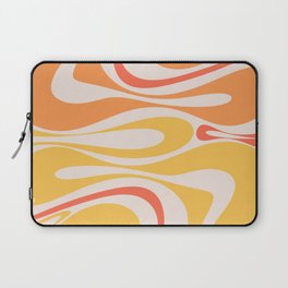 Mod Thang Retro Modern Abstract Pattern Mustard Orange Laptop Sleeve