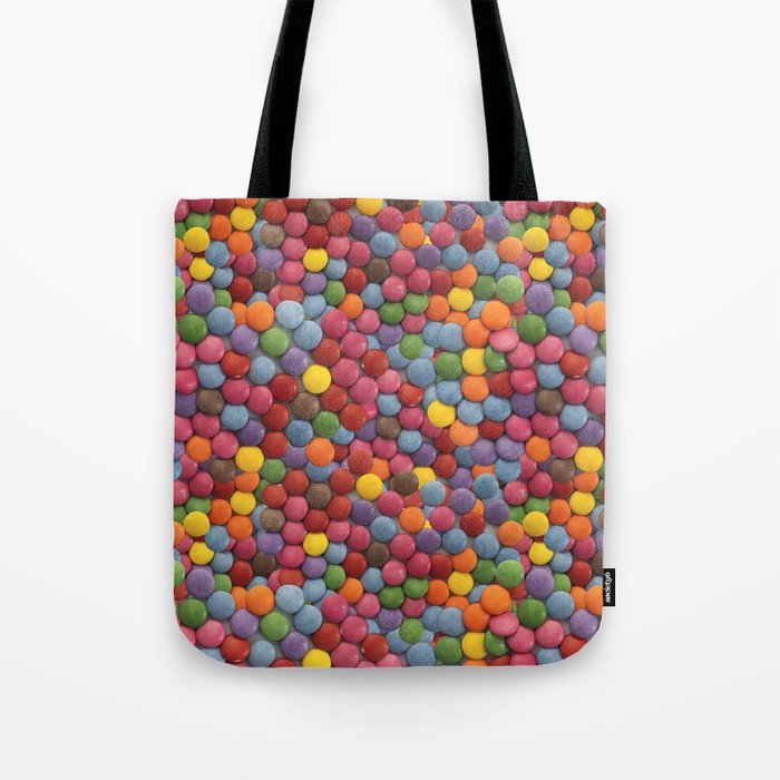 Candy-Coated Milk Chocolate Candy Pattern Tote Bag