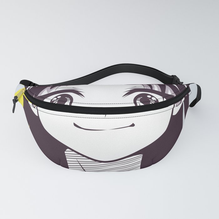 Smiling girl anime character Fanny Pack by Stylish Shop Society6
