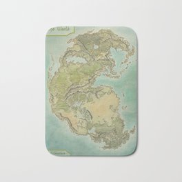 Pangea map Bath Mat